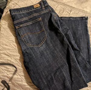 Lee women's jeans sz 20 short mid rise straight leg